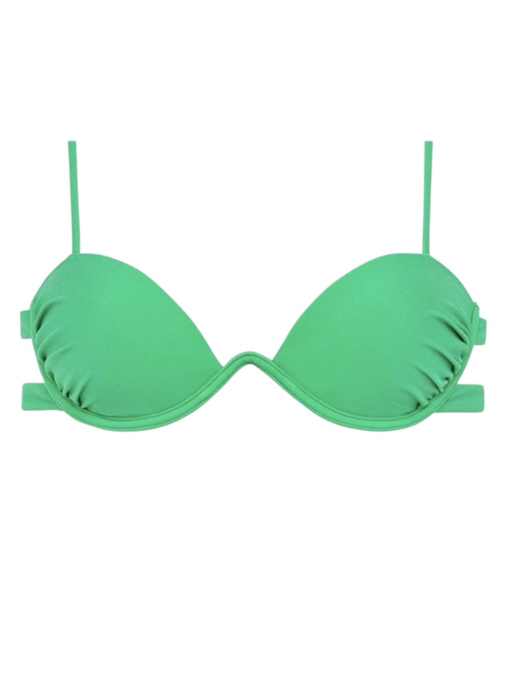 Montce Verde Green Bikini Top L Strappy Underwire Swim NWT Resort